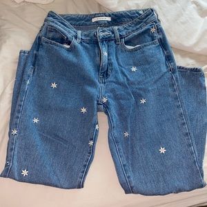 pacsun mom jeans with daises